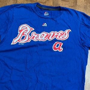 Atlanta Braves majestic medium blue tshirt
